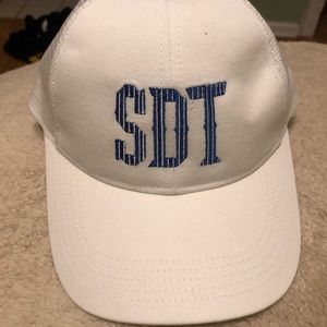 SDT (Sigma Delta Tau) White Trucker Hat